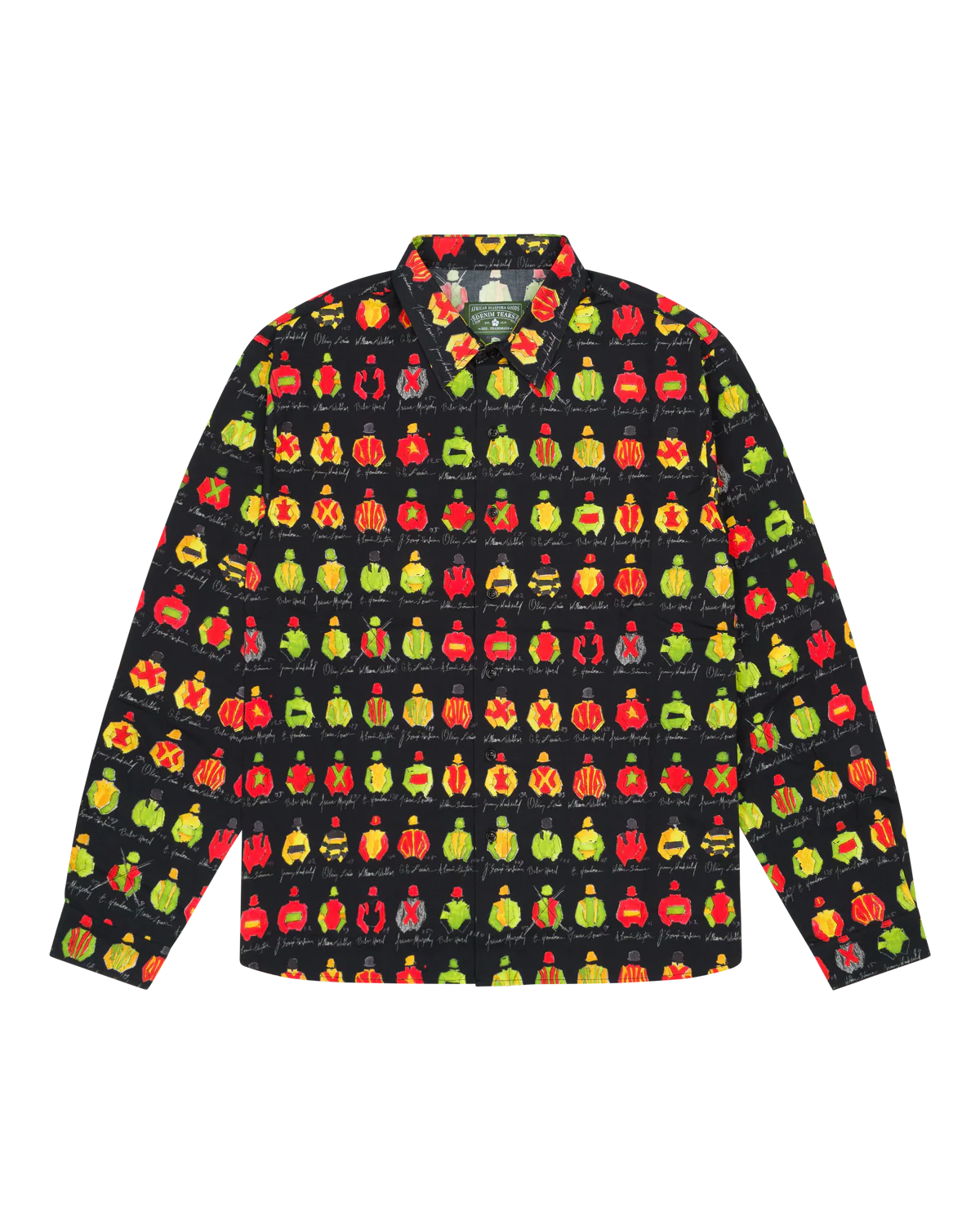 Watercolor Jockey Button Up