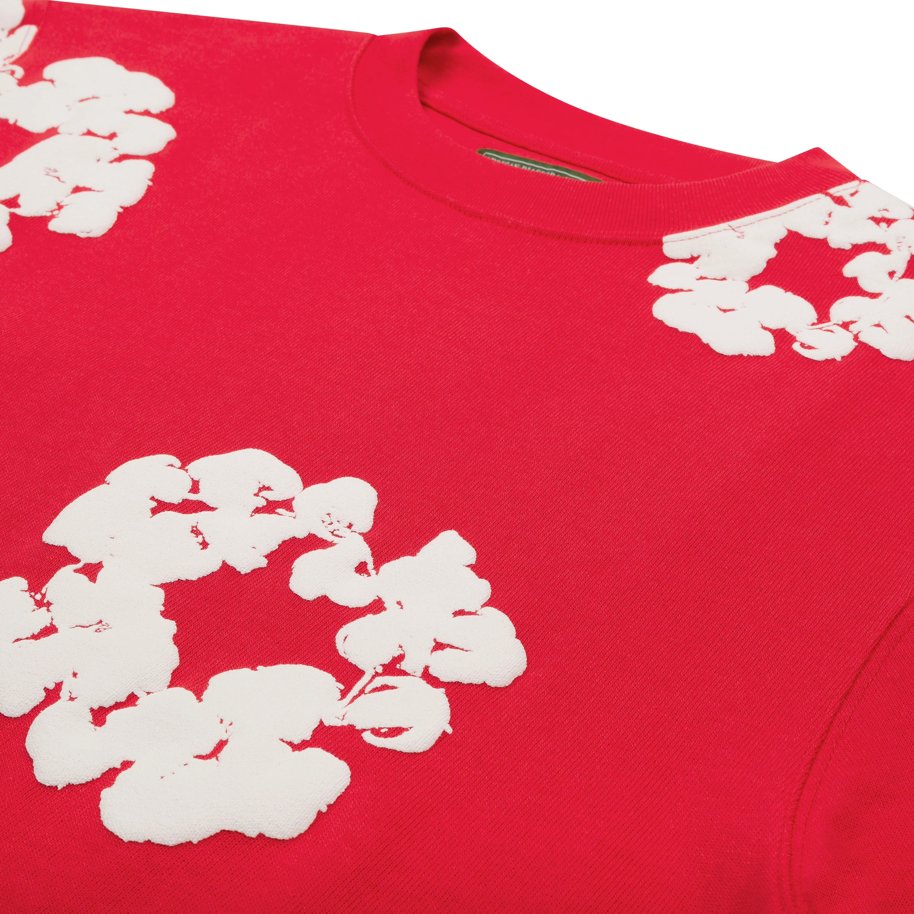 Cotton Wreath Long Sleeve Red