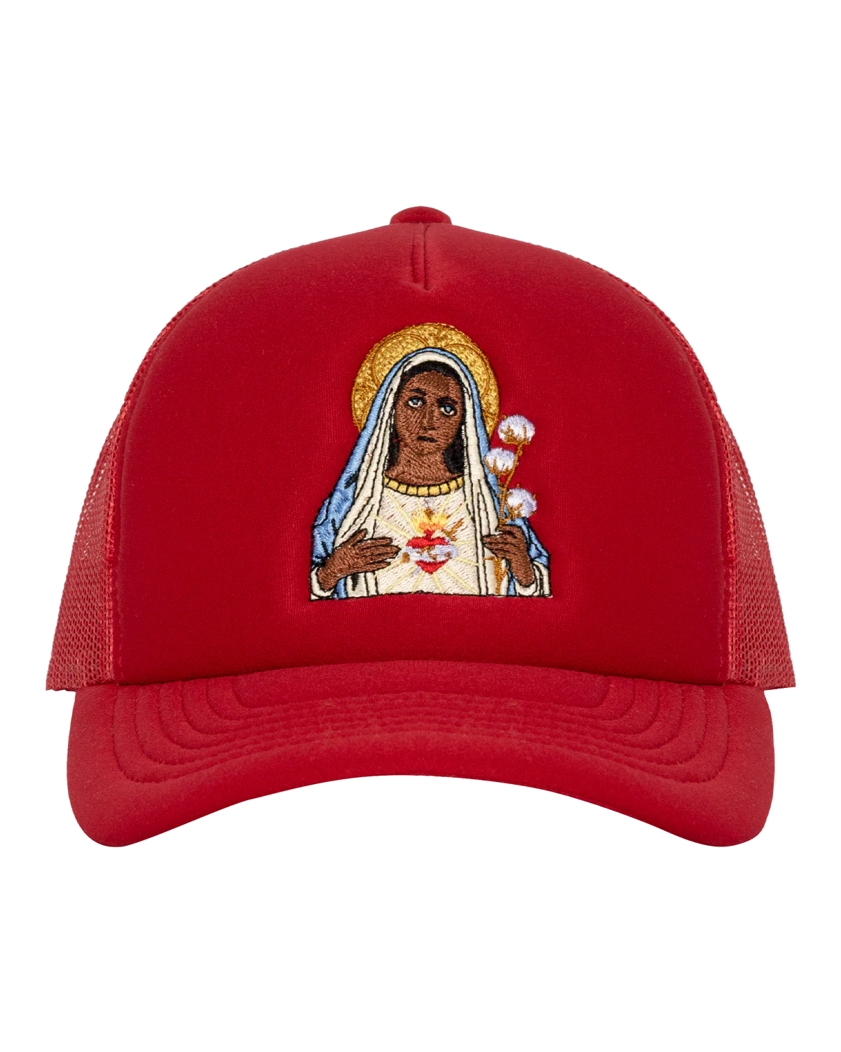 Black Madonna Red Trucker Hat