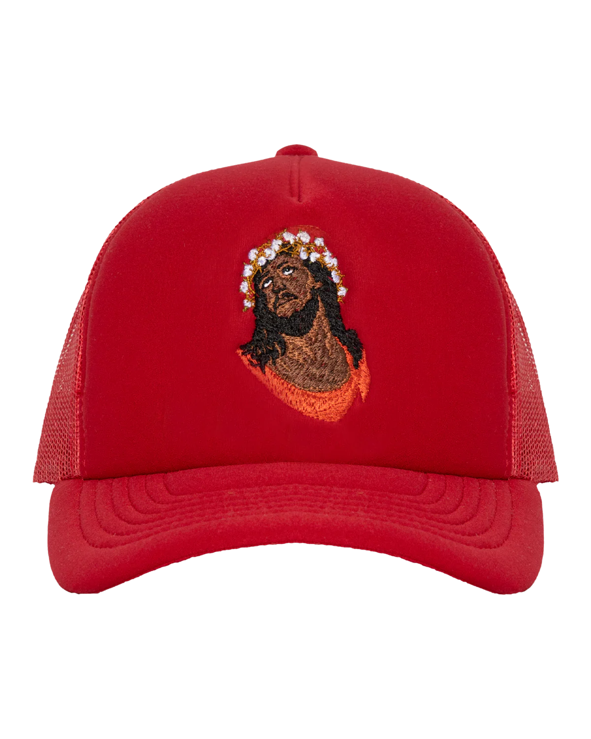 Crown Made of Cotton Red Trucker Hat