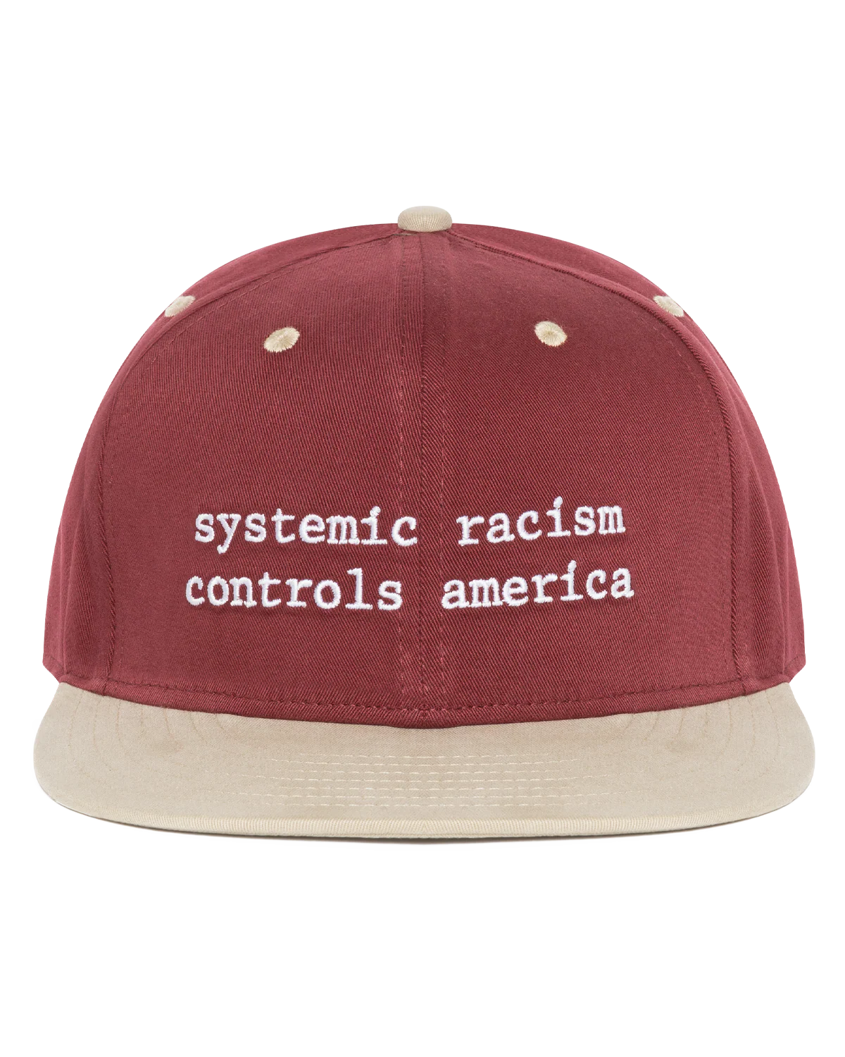 Systemic Racism Controls America Hat Burgundy