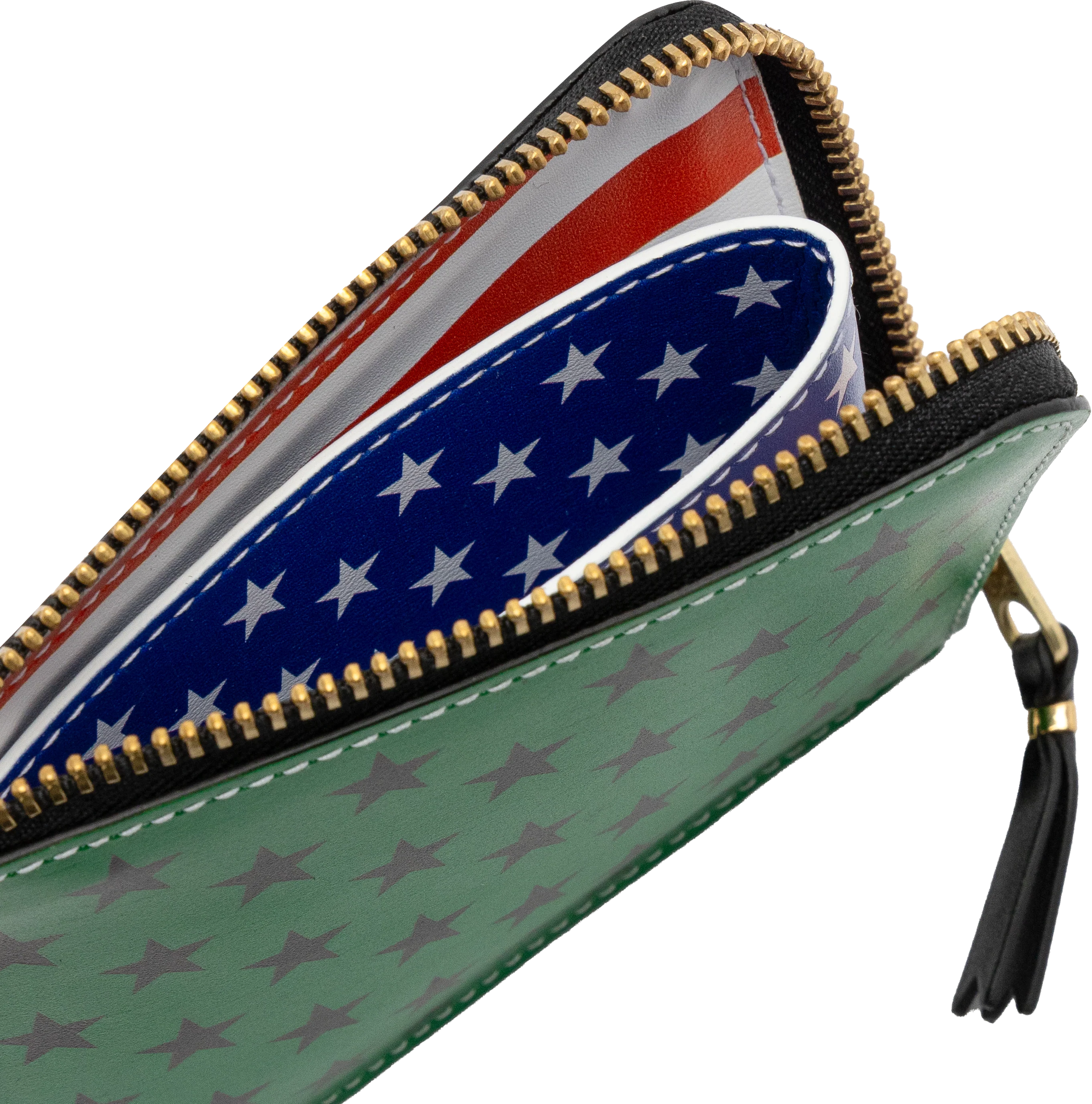 Pan-African American Flag Zip Around Wallet