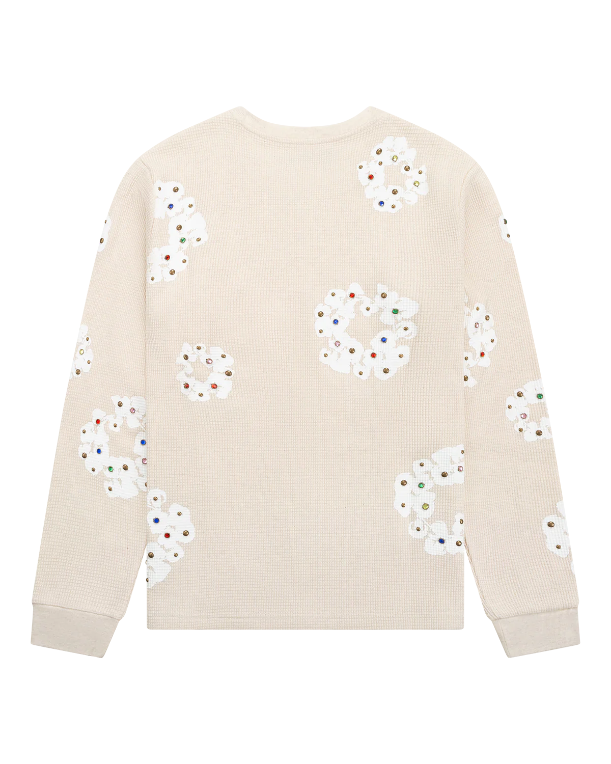 Rhinestone Cotton Wreath Thermal Oatmeal