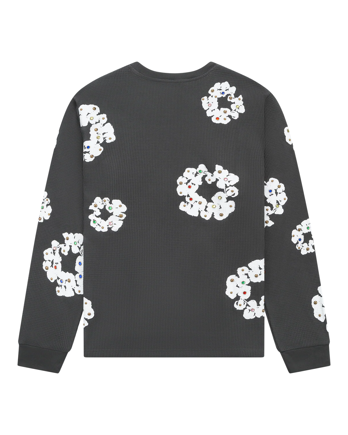 Rhinestone Cotton Wreath Thermal Vintage Black