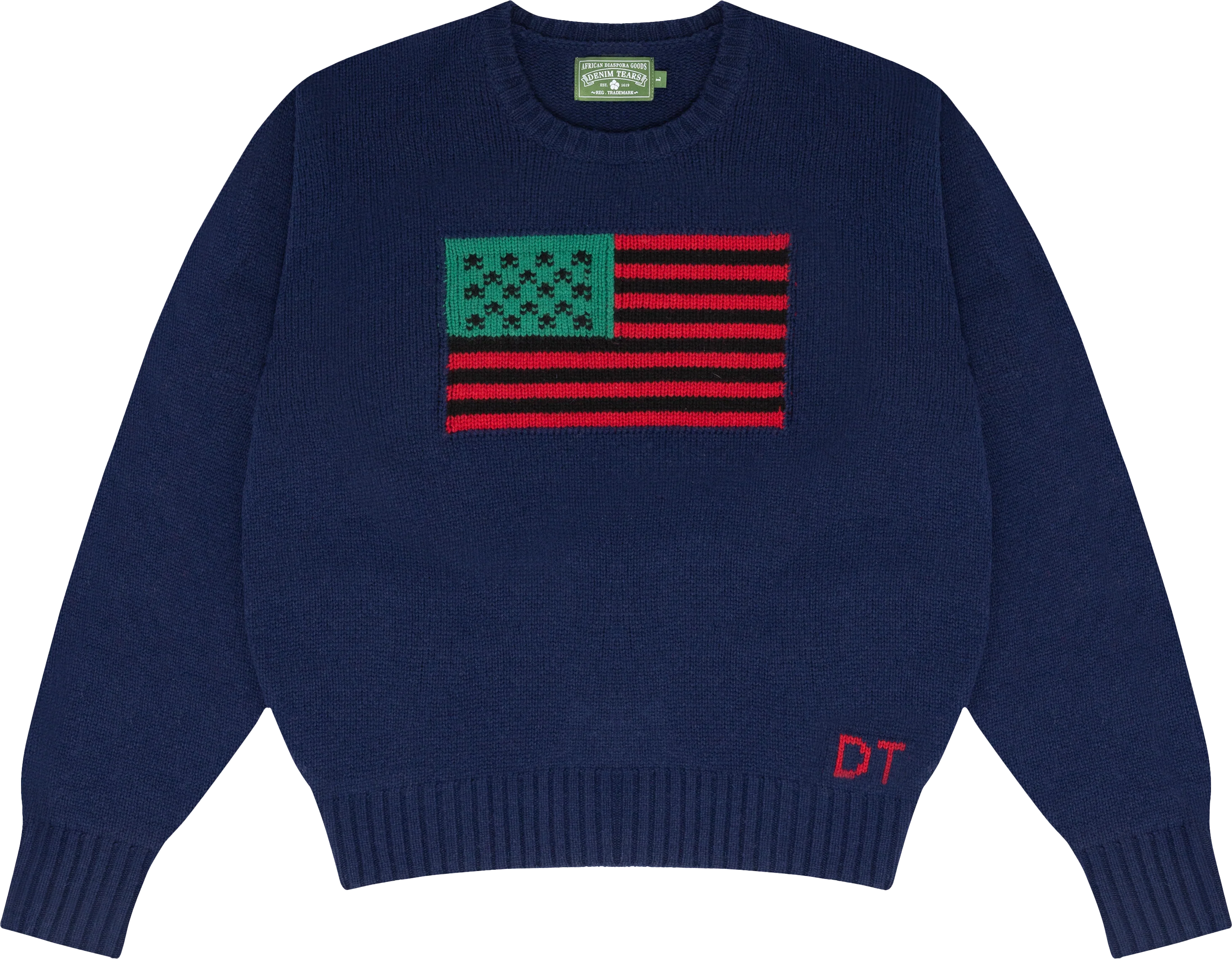 1619 Pan African Flag Sweater Navy