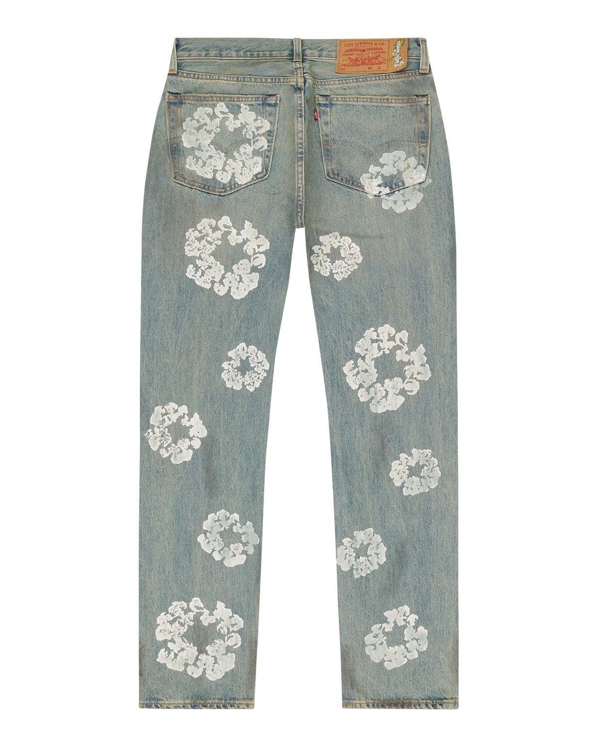 Dirty Wash Wreath 501 Light Wash